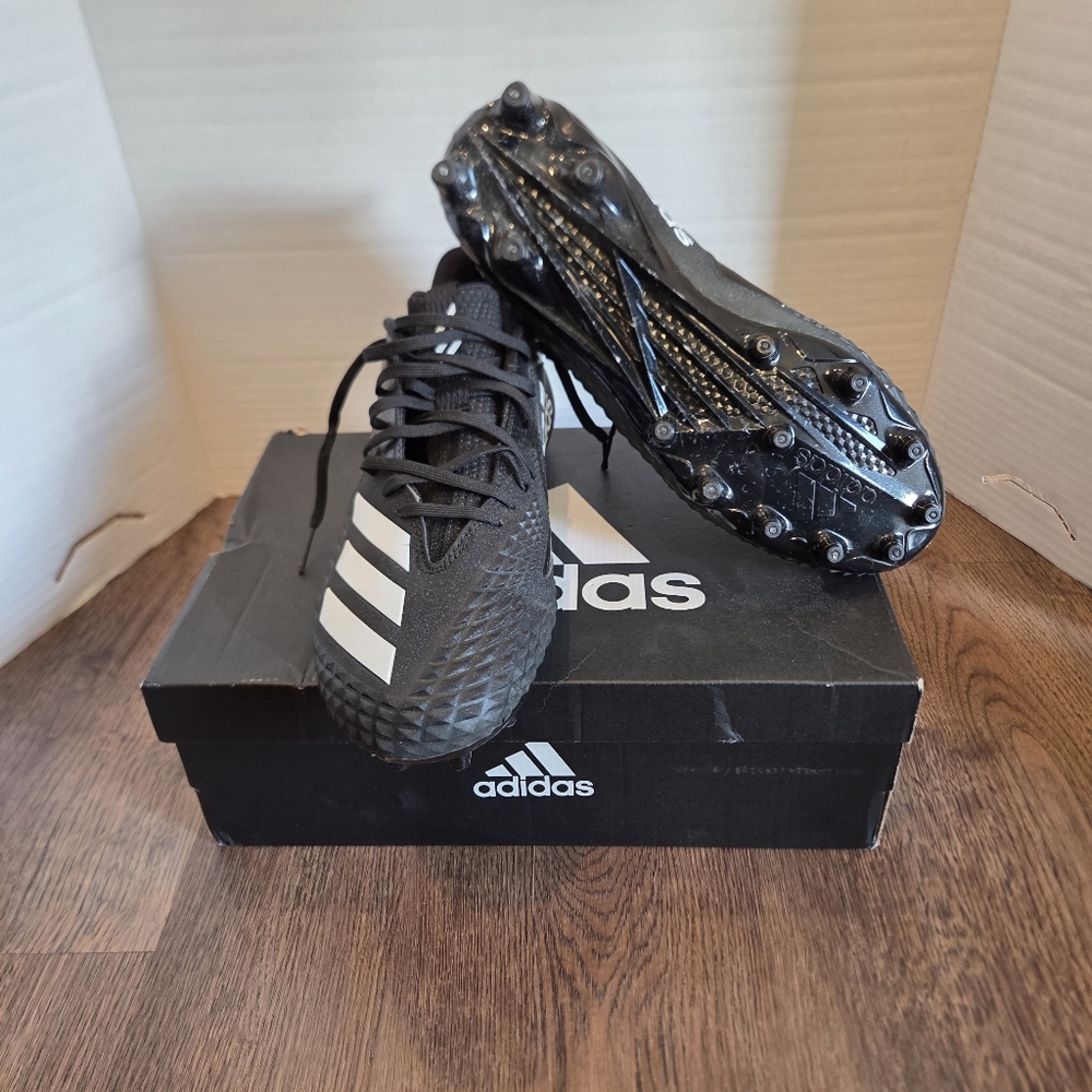 Adidas Freak X Carbon Black and White Football Cleats